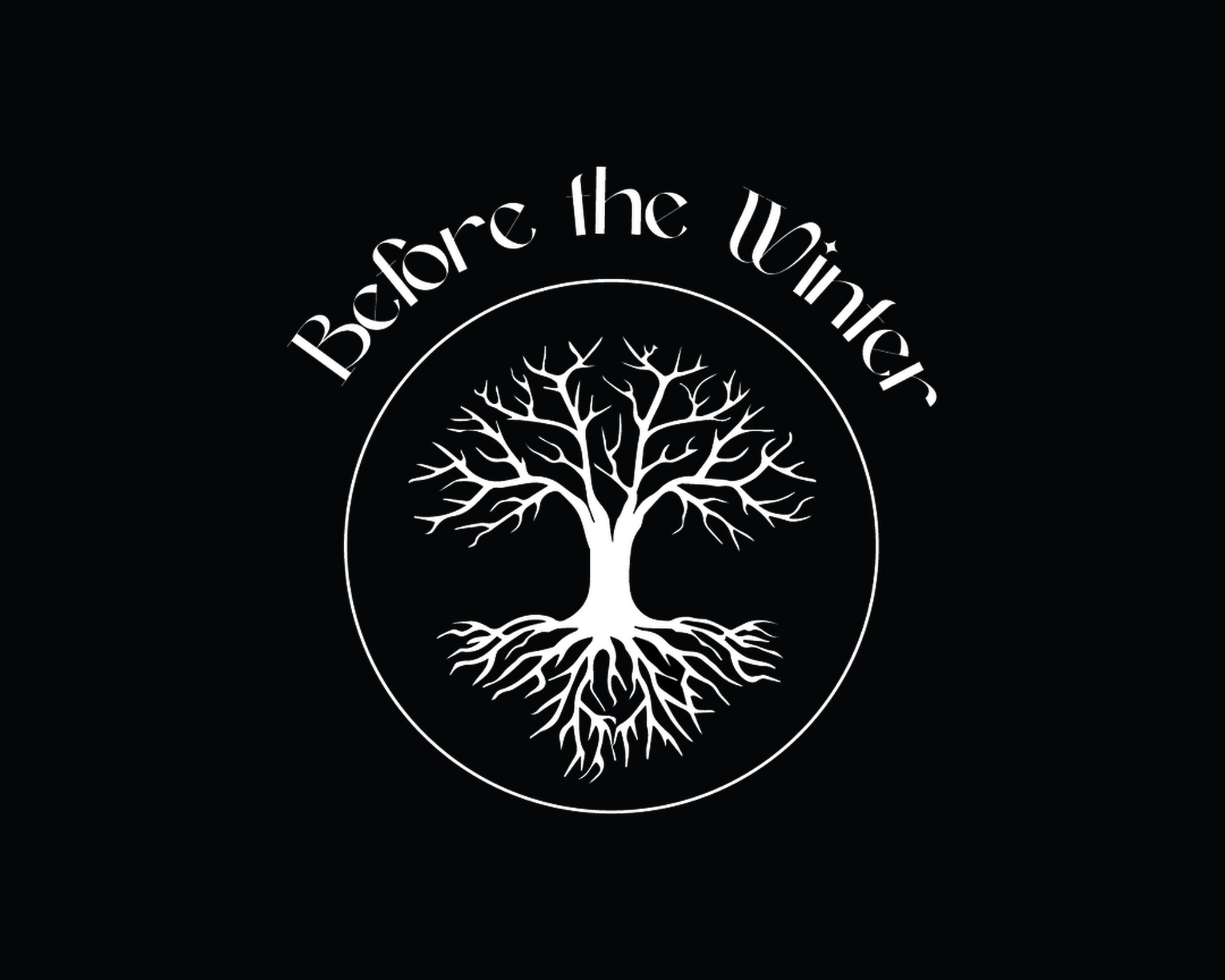 Before the Winter tree-of-life mark in white on black, the band identity at the center of the case study.