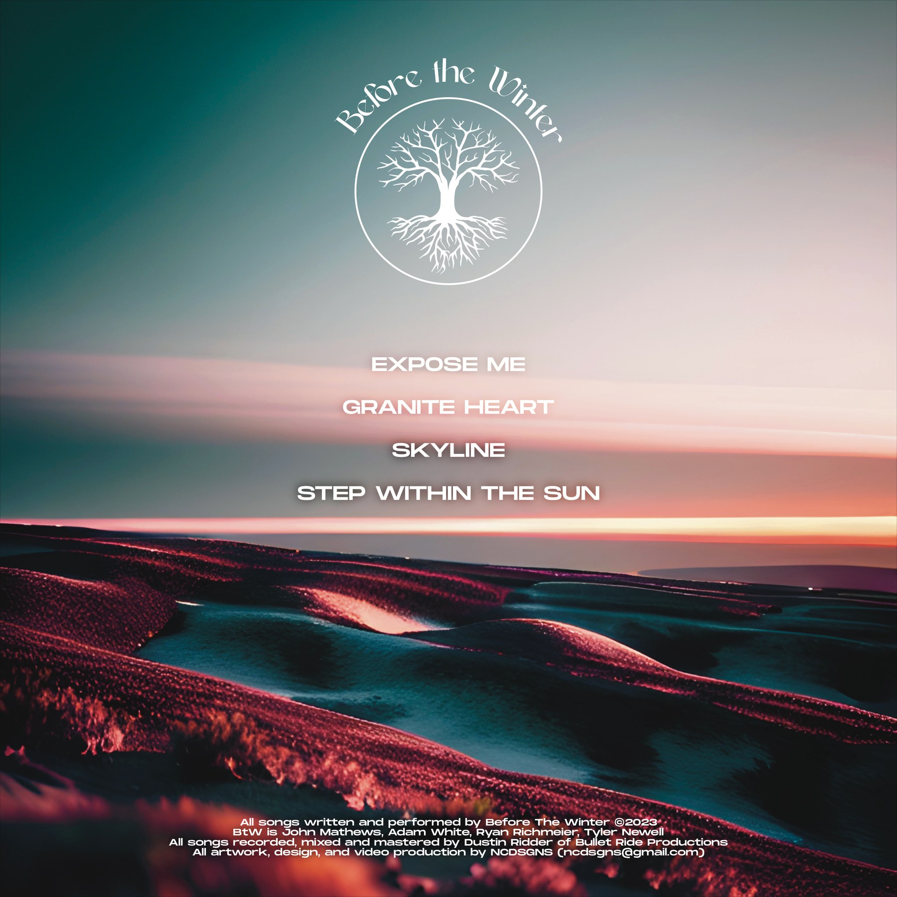 Skyline back cover with tracklist.