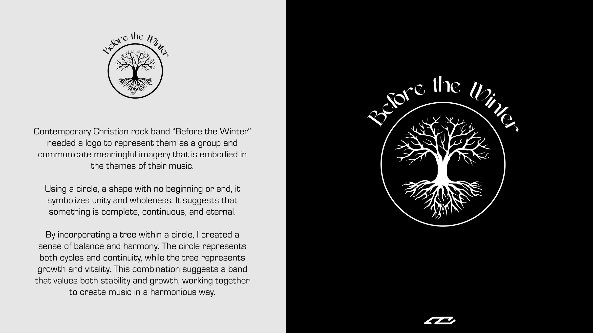 Before the Winter logo rationale info sheet.