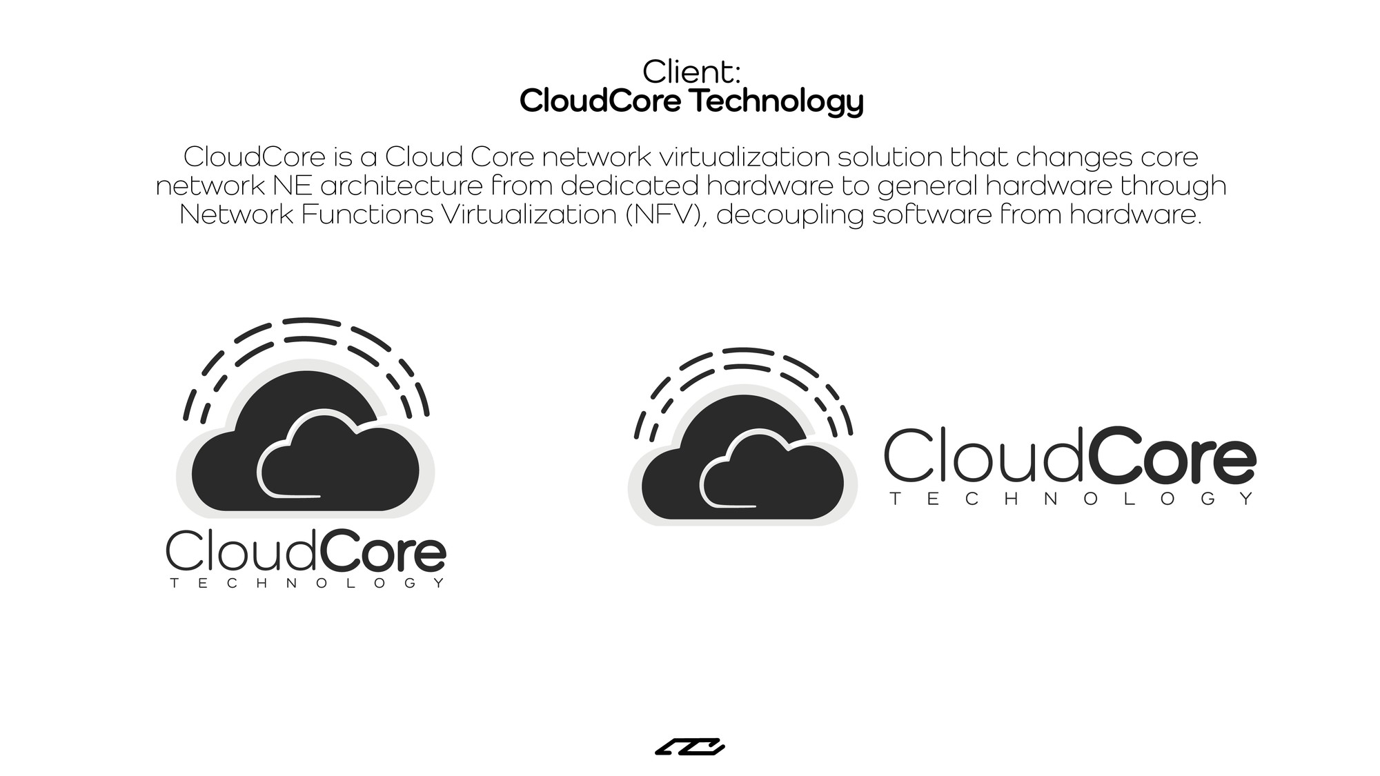 CloudCore lockups in dark gray color specification.