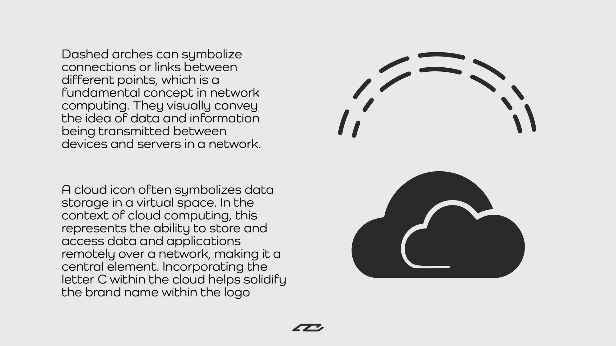 CloudCore logo construction and rationale documentation.